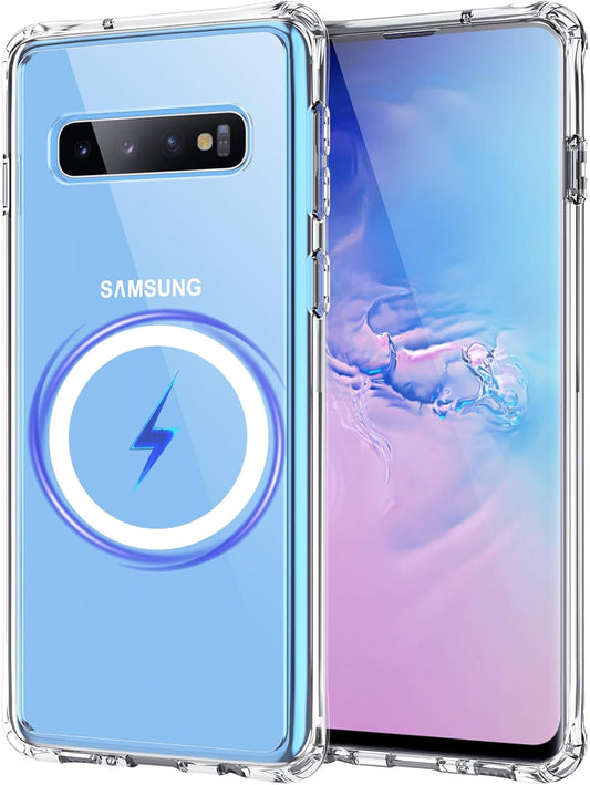 For Samsung Galaxy S10+ plus Case 6.4 Inch,With 200% Stronger Magnetic, Anti-Yel
