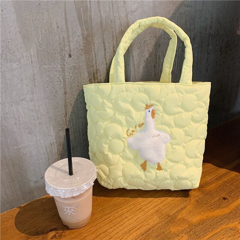 Cartoon Shoulder Bag Canvas Large Shopper Bag Fashion Casual Book Pouch 30*13*34