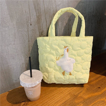 Cartoon Shoulder Bag Canvas Large Shopper Bag Fashion Casual Book Pouch 30*13*34