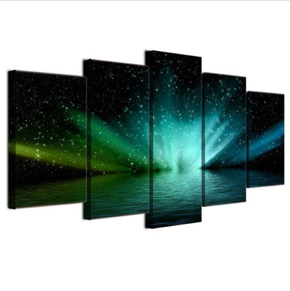 5Pcs Wall Art Canvas Painting Picture Home Decor Modern Abstract Starlight Water