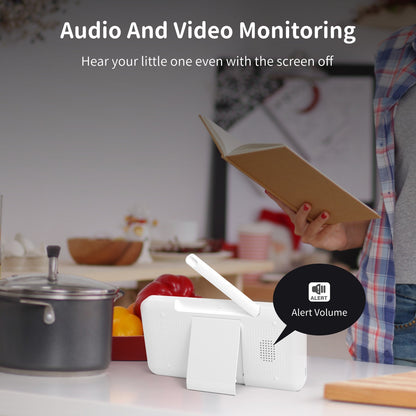 Upgraded Smart WiFi Baby Monitor B5, 5-inch Display, 1080p Camera 3000mAh