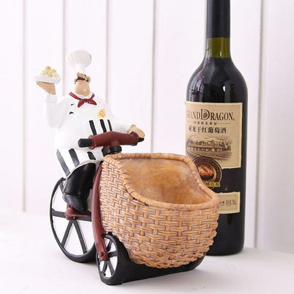 Chef Wine Rack Wine Stand Wine Bottle Holder Home Hotel Wine Display Shelf Resin