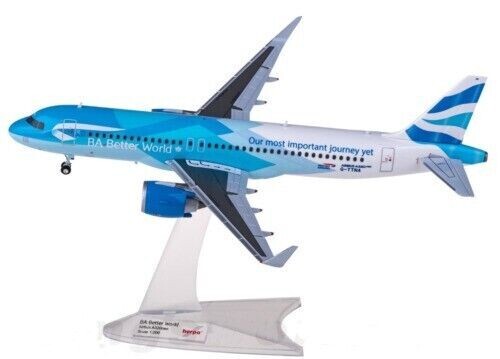 1:200 Herpa BRITISH AIRWAYS AIRBUS A320 PassengerAirplane ABS Plastic Model