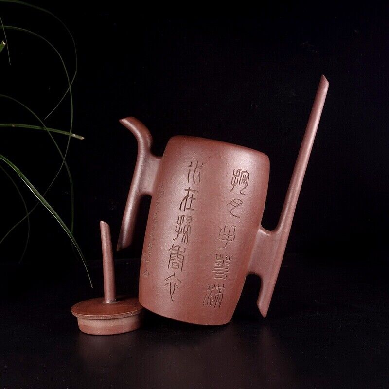 Chinese Yixing Zisha Clay Handmade Exquisite Teapot（纤筒 底款：韩美林）