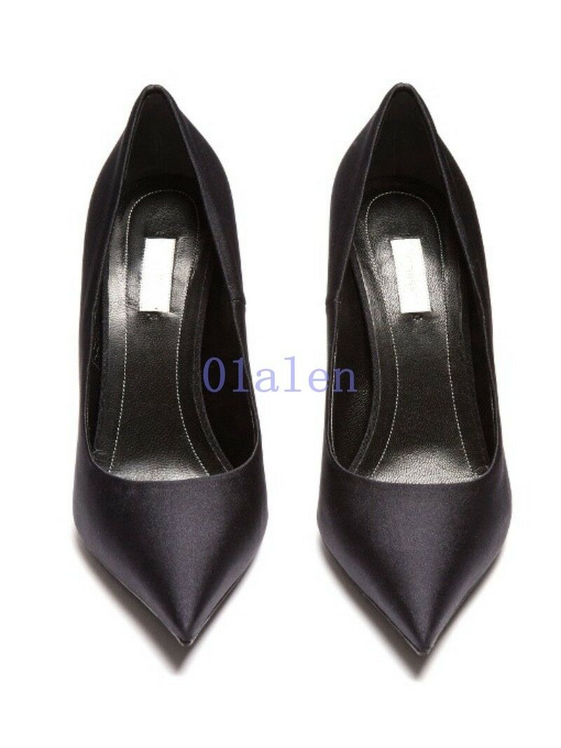 Women's High Stiletto Heel Pointed Toe Slip On Pump Wedding Party Shoes Stylish