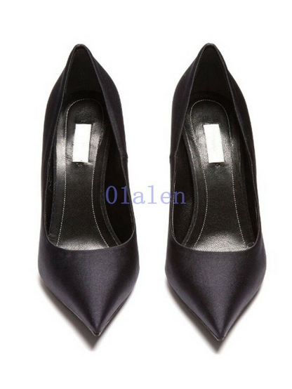Women's High Stiletto Heel Pointed Toe Slip On Pump Wedding Party Shoes Stylish