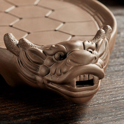 Creative Reservoir Tea Tray Turtle Statue Yixing Zisha Purple Clay Holder Plate