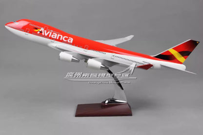 47CM 1:150 Avicanca BOEING 747-400 Passenger Airplane Resin Plane Aircraft Model