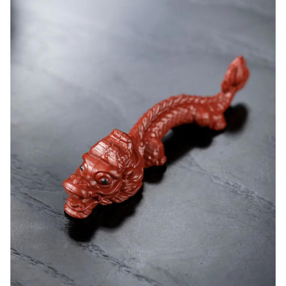 Purple Clay Dragon Tea Pet 9.8cm 3.9in Exquisite Desktop Decor Mini Statue
