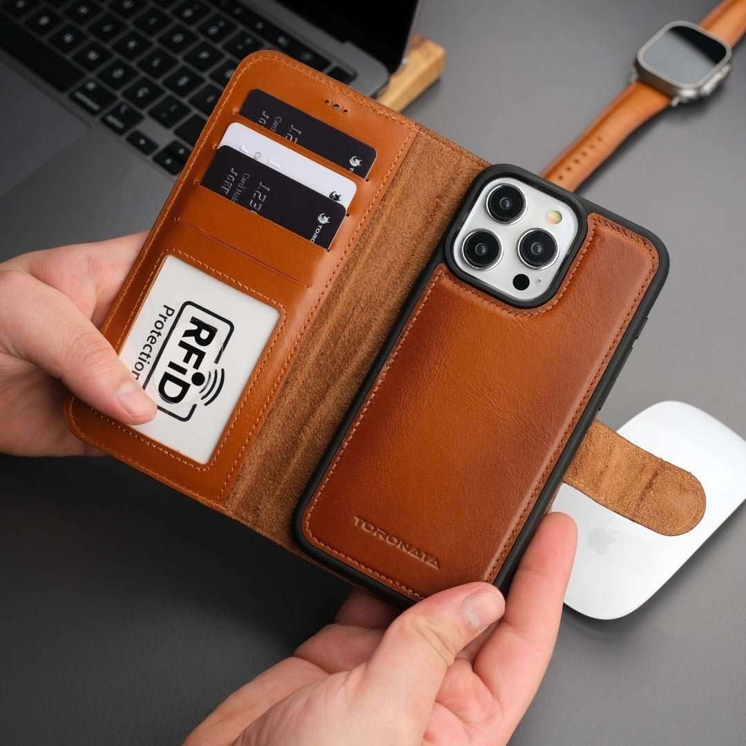 Casper iPhone 16 Pro Leather Wallet Case MagSafe