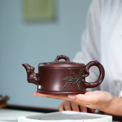 Original Ore Real Yixing Zisha Purple Grit Tea Pot Marked Handmade Master Pot