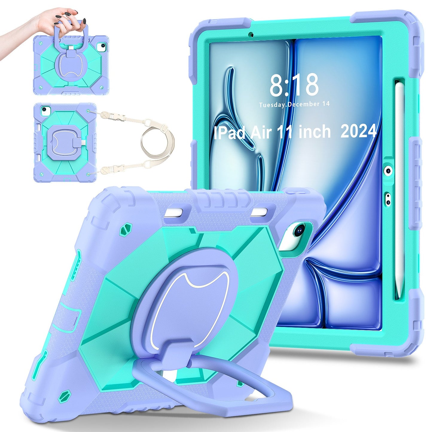 Silicone Hard Protective Tablet Cover For iPad Pro 9.7/10th/11/12/13(2024)/mini6