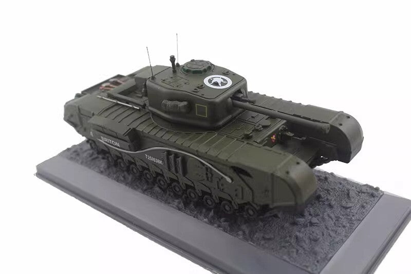 1/43 British Churchill Mk.VII Crocodile Spitfire Tank Alloy Model Finished