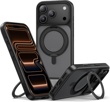 for Iphone 17 Pro Max Case with Ring Stand 360°Rotatable, Compatible with Magsaf