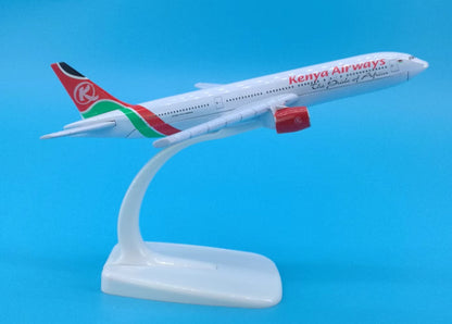 16cm Kenya Airways BOEING 777 Passenger Airplane Diecast Aircraft Plane Model