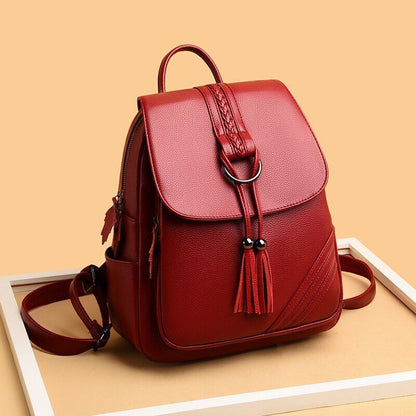 Backpacks High Quality Soft Genuine Leather Bag Traveling Pouch Soft Handle 1 PC