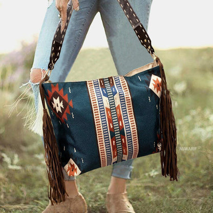 Canvas Linen One Shoulder Bag Female Beach Purse Grassland Retro Crossbody 1 PC