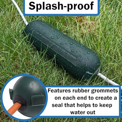 Weatherproof Electrical Extension Cord Cover, Splashproof Outdoor Enclosure