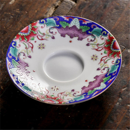 Boutique Tea Cup With Coaster Chinese Jingdezhen Town Porcelain Cup Saucer New