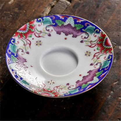 Boutique Tea Cup With Coaster Chinese Jingdezhen Town Porcelain Cup Saucer New