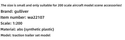 1/200 airport scene model aircraft accessories 2t/3t towing trailer group model