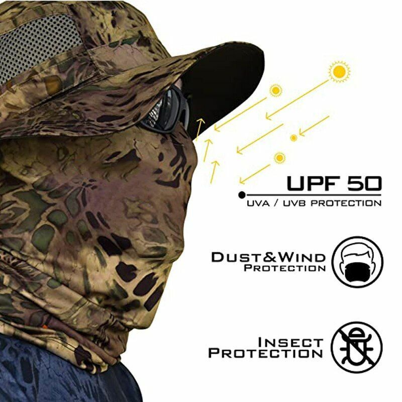 Neck Gaiter Bandana Buff Hiking Camping Hunting Tube Scarf Headwear Mask 50*25CM