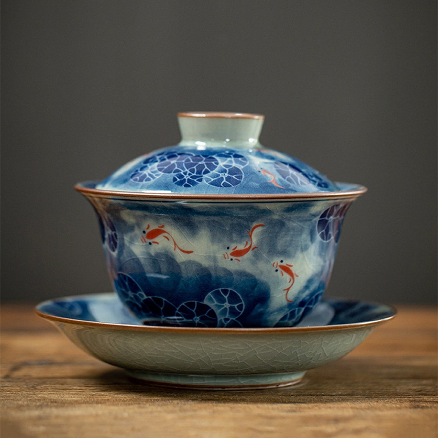 Teaset Ceramic Gaiwan Jingdezhen Craft Porcelain Tureen Covered Bowl Saucer Gift