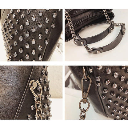 Shoulder Bag Small Purse Women Handbag Punk Synthetic Leather Messenger Purse