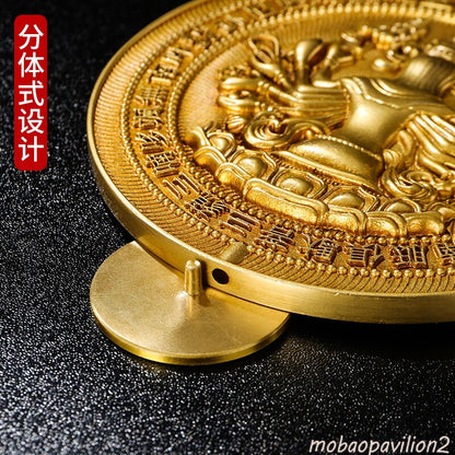 9.2cm New Copper Buddhist Quasi Mentioned Mirror Buddha Supplie Ornaments