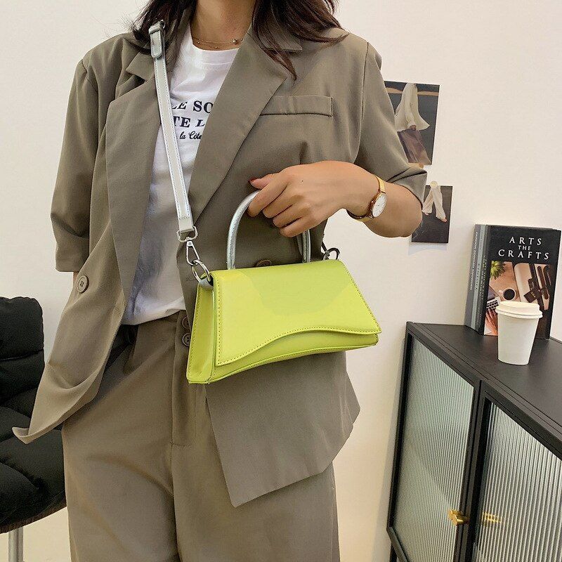 Contrast Color Small Square Bag Luxury Shoulder Fashion Messenger Bag 24*13*7 CM