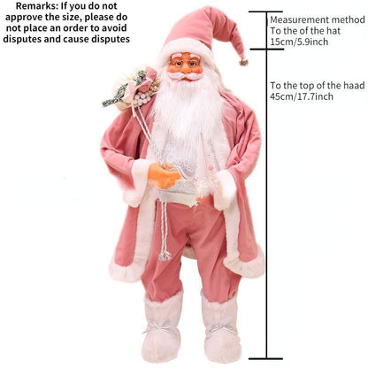 Christmas Ornaments 30-45cm Large Santa Claus Dolls Standing Figurine Home Decor
