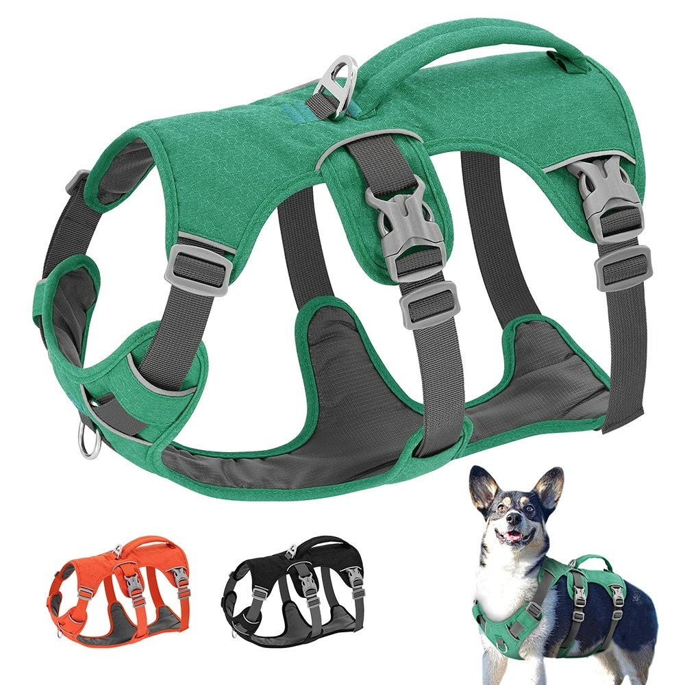 Escape Proof Dog Harness Reflective Adjustable Pet Vest with Handle for Pets