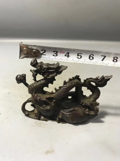 Collection chinese old bronze handmade dragon statue home decor decoration