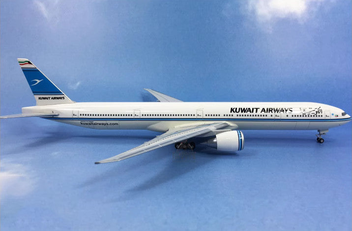 37CM 1:200 Risesoon KUWAIT BOEING 777-300 Passenger Airplane ABS Plastic Model