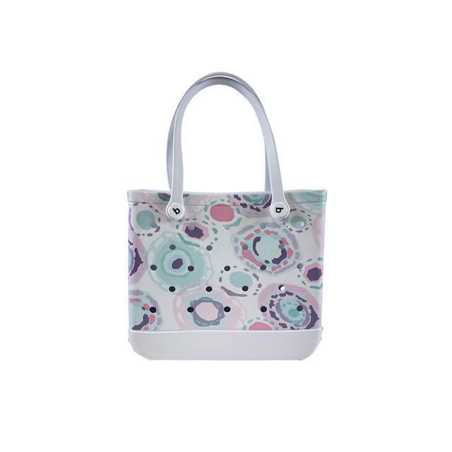Large Rubber Beach Shoulder Tote Bag Luxury Summer Travel Outdoor Waterproof Bag