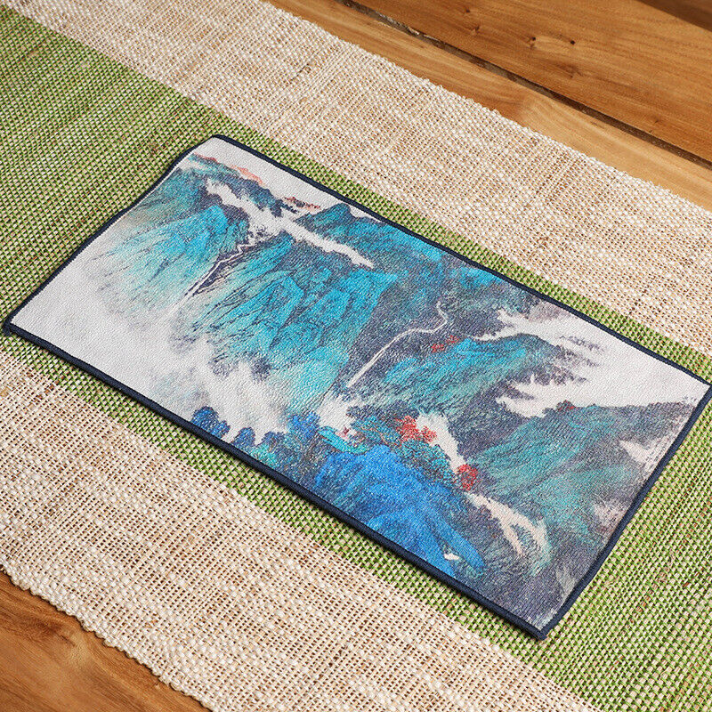 Chinese Painting Tea Table Absorbent Tea Cloth Kung Fu Rag Tea Towel Napkin