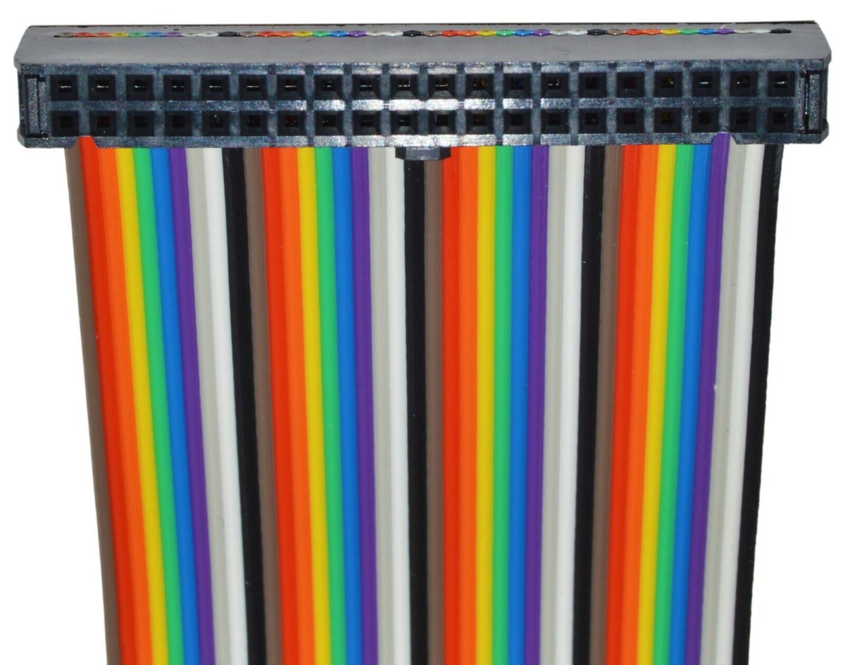 40 Pin Male IDC Connector Ribbon Cable with Female Socket, 18 Inch