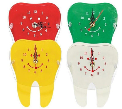 Table Clocks Dental Desk Decoration Small Tooth Shape Artcraft Ornaments 10x14cm