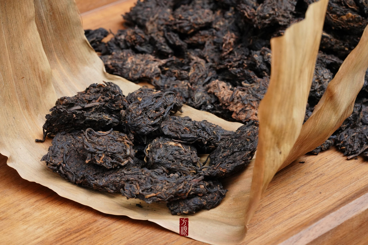 Aged Liu Bao Lao Cha Tou Golden Bud Nuggets Dark Tea China Guangxi Hei Cha 500g