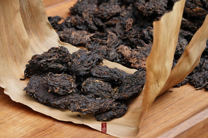 Aged Liu Bao Lao Cha Tou Golden Bud Nuggets Dark Tea China Guangxi Hei Cha 500g