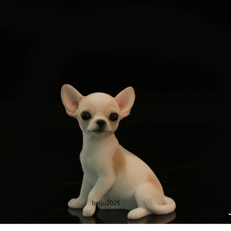 2.36" Simulation Chihuahua-Mini Animal Dog Statue Desktop Decoration Gift