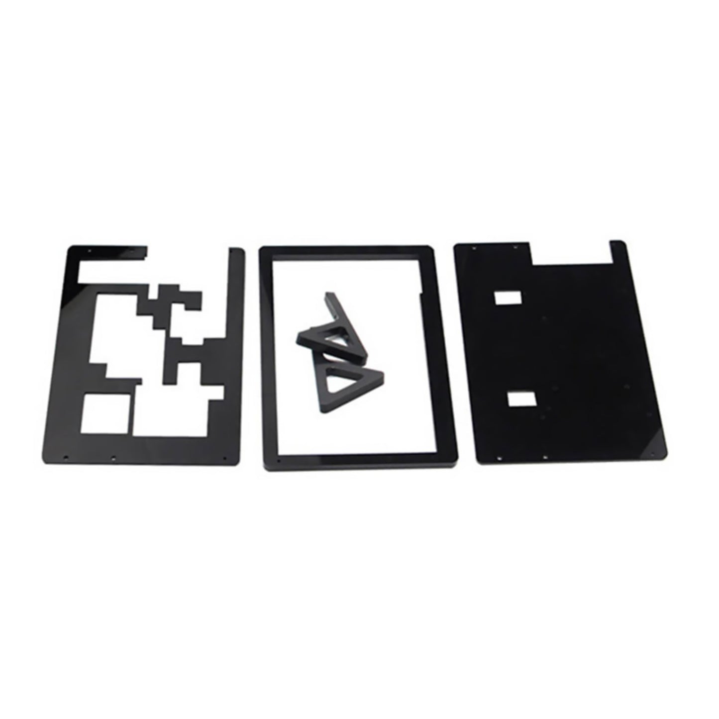 Black Front & Back Shell + Base + Screws For Raspberry Pi 2 B 7 inch LCD Screen
