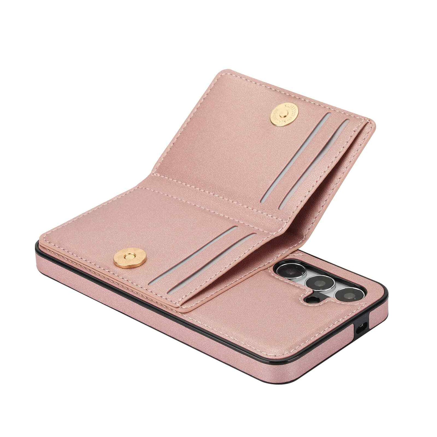 Wallet Case for Samsung Galaxy S24 FE with Card Holder & 360° Rotation Ring