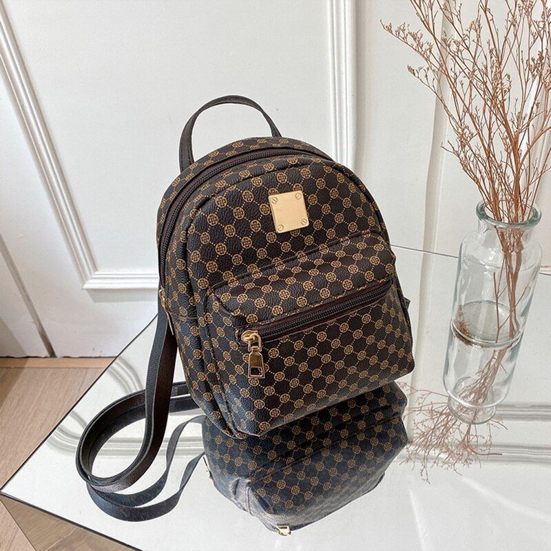 Backpack Synthetic Leather Small Bags Retro Handbag Phone Purse Pouch Travel 1PC