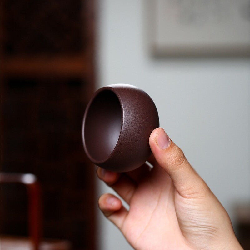 2pcs/lot 80ml Cup Marked Handmade Craft Yixing Zisha Purple Clay Chinese Tea Cup