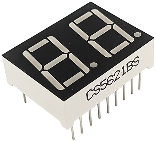 15 Pack Common Anode 2 Digits 18 Pin Red LED 7-Segment Display