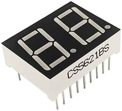 15 Pack Common Anode 2 Digits 18 Pin Red LED 7-Segment Display