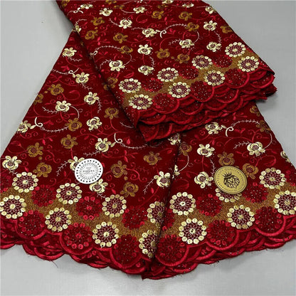 5 yard Swiss lace latest heavy beaded Embroidery 100% lace popular