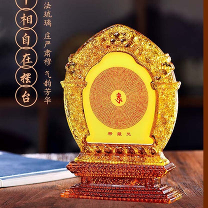 18CM Buddhism Family Protection Safe Exorcise Evil Spirits Good Luck Talisman