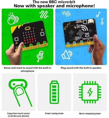 BBC Micro:bit V2 Board w\ MicroUSB Cable- 2 Programmable Buttons